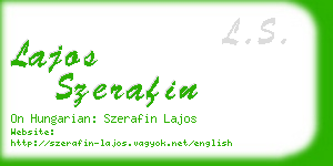 lajos szerafin business card